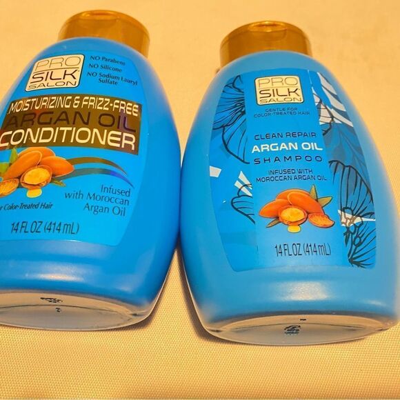 🎉Pro Silk Salon Argan Oil Shampoo & Conditioner 14FLOZ💥 - Picture 5 of 7